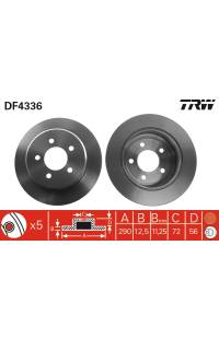 Disco  freno TRW