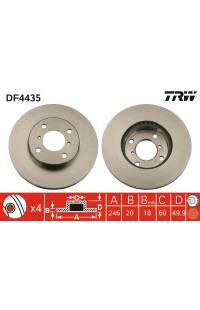 Disco  freno TRW