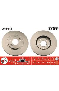 Disco  freno TRW