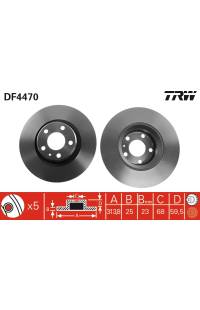 Disco  freno  DIAM 313 TRW