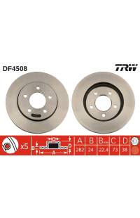 Disco  freno TRW