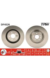 Disco  freno TRW 161-DF4526