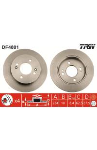Disco  freno TRW