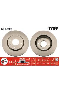Disco  freno TRW