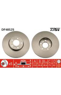 Disco  freno TRW