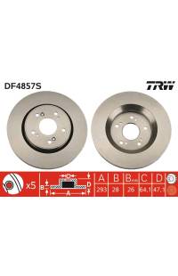 Disco  freno TRW