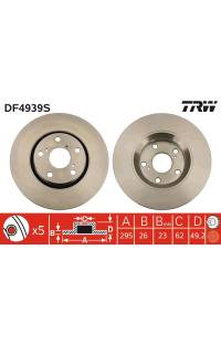 Disco  freno TRW