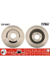 Disco  freno TRW