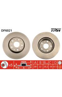 Disco  freno TRW