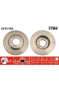 Disco  freno TRW