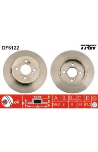 Disco  freno TRW