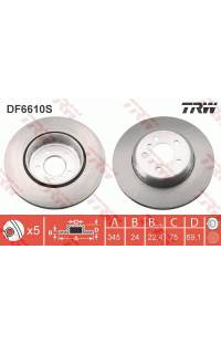 Disco  freno TRW 161-DF6610S