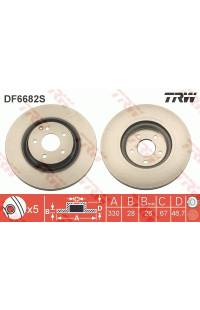 Disco  freno TRW 161-DF6682S