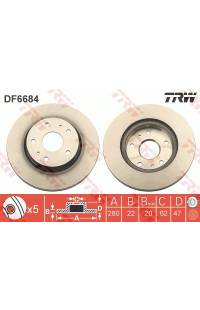 Disco  freno TRW