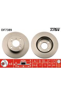 Disco  freno TRW