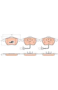 Kit pastiglie freno, Freno a disco TRW 161-GDB1307