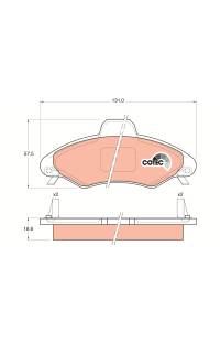 Kit pastiglie freno, Freno a disco TRW 161-GDB1349