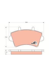 Kit pastiglie freno, Freno a disco TRW 161-GDB1442