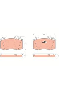 Kit pastiglie freno, Freno a disco TRW 161-GDB1454