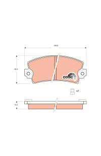 Kit pastiglie freno, Freno a disco TRW 161-GDB148