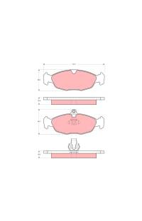 Kit pastiglie freno, Freno a disco TRW 161-GDB1569