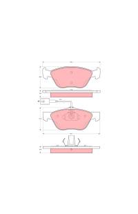 Kit pastiglie freno, Freno a disco TRW Kit pastiglie freno, Freno a disco TRW