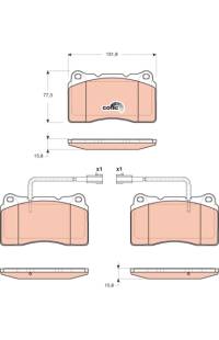 Kit pastiglie freno, Freno a disco TRW 161-GDB1648