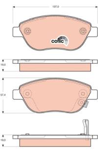 Kit pastiglie freno, Freno a disco TRW Kit pastiglie freno, Freno a disco TRW
