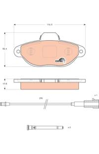 Kit pastiglie freno, Freno a disco TRW