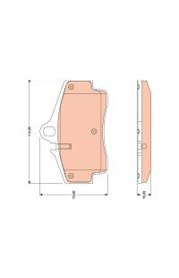 Kit pastiglie freno, Freno a disco TRW 161-GDB1757