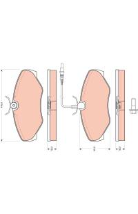 Kit pastiglie freno, Freno a disco TRW