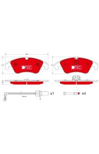 Kit pastiglie freno, Freno a disco TRW 161-GDB1768DTE