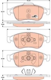 Kit pastiglie freno, Freno a disco TRW