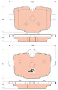 Kit pastiglie freno, Freno a disco TRW 161-GDB1869