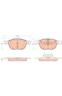 Kit pastiglie freno, Freno a disco TRW