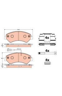 Kit pastiglie freno, Freno a disco TRW 161-GDB2072