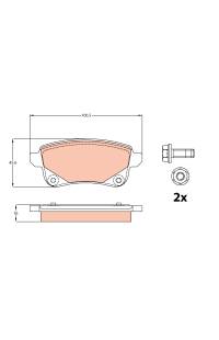 Kit pastiglie freno, Freno a disco TRW 161-GDB2082