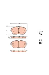 Kit pastiglie freno, Freno a disco TRW 161-GDB2121