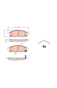 Kit pastiglie freno, Freno a disco TRW 161-GDB2124