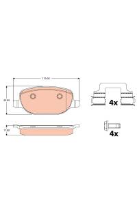 Kit pastiglie freno, Freno a disco TRW