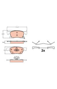 Kit pastiglie freno, Freno a disco TRW 161-GDB2138