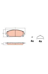 Kit pastiglie freno, Freno a disco TRW 161-GDB2142