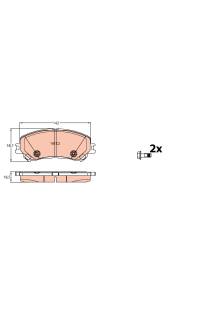 Kit pastiglie freno, Freno a disco TRW 161-GDB2152