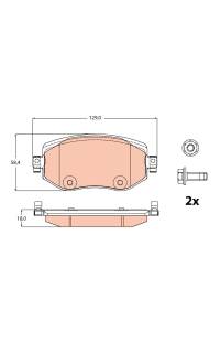 Kit pastiglie freno, Freno a disco TRW 161-GDB2175