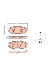 Kit pastiglie freno, Freno a disco TRW 161-GDB2195