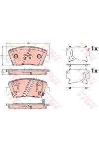 Kit pastiglie freno, Freno a disco TRW 161-GDB2253