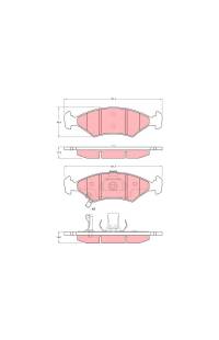 Kit pastiglie freno, Freno a disco TRW 161-GDB3224
