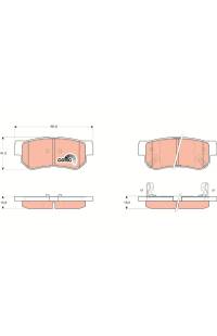 Kit pastiglie freno, Freno a disco TRW 161-GDB3284