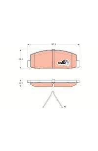 Kit pastiglie freno, Freno a disco TRW 161-GDB3311