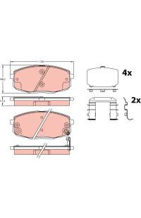 Kit pastiglie freno, Freno a disco TRW 161-GDB3450